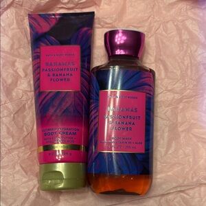 Bath & Body Works Passionfruit & Banana Flower Body W and Cream Set